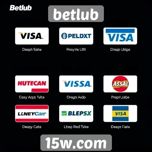 Variedade de métodos de pagamento no betlub